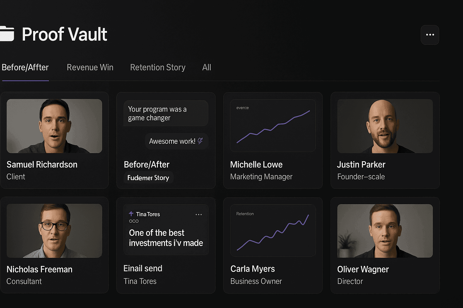 Proof Vault & Testimonial System
